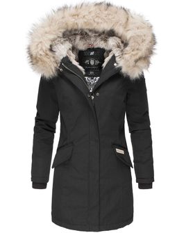 Navahoo Cristal жіноча зимова куртка з капюшоном та хутром, чорна
