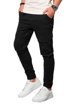 Чоловічі штани карго Ombre Jogger V18 P886, чорні