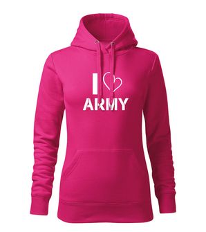Жіноче худі DRAGOWA i love army, рожеве 320 г/м2