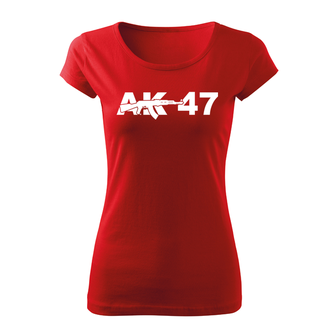 DRAGOWA жіноча коротка футболка AK-47, червона 150г/м2