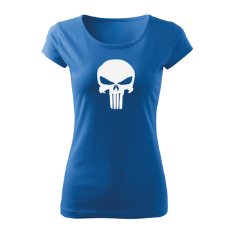 DRAGOWA жіноча коротка футболка каратель, синя 150г/м2