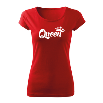 DRAGOWA жіноча коротка футболка queen, червона 150г/м2