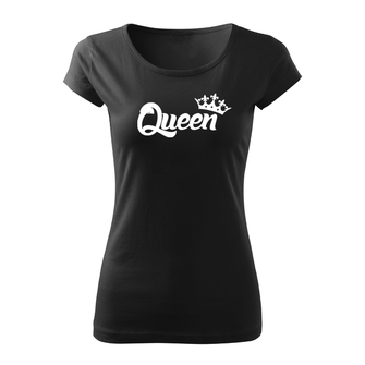 DRAGOWA жіноча коротка футболка queen, чорна 150г/м2