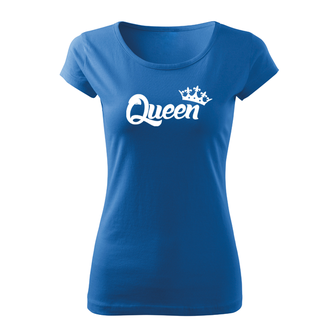 DRAGOWA жіноча коротка футболка queen, синя 150г/м2