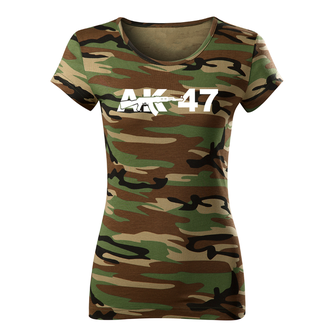 Жіноча футболка DRAGOWA AK-47, камуфляж 150г/м2