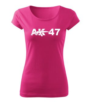 Футболка жіноча DRAGOWA AK-47, рожева 150г/м2