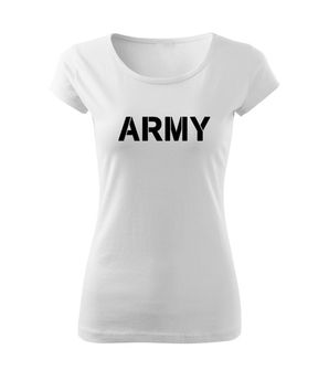 Жіноча армійська футболка DRAGOWA, біла 150г/м2
