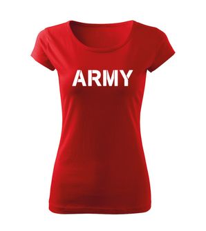 Жіноча армійська футболка DRAGOWA, червона 150г/м2
