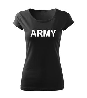 Жіноча армійська футболка DRAGOWA, чорна 150г/м2