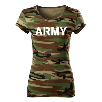 Жіноча армійська футболка DRAGOWA, камуфляж 150г/м2