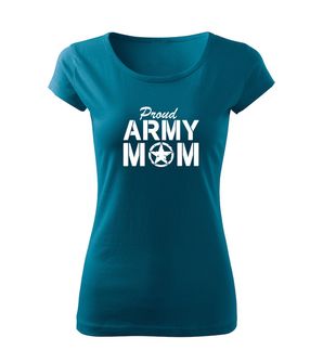 DRAGOWA жіноча футболка армійська мама, бензиновий синій 150г/м2