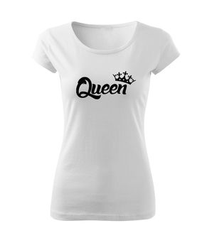 Жіноча футболка DRAGOWA queen, біла 150г/м2