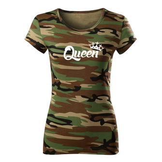 Жіноча футболка DRAGOWA queen, камуфляж 150г/м2