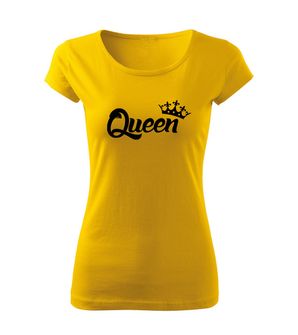 Жіноча футболка DRAGOWA queen, жовта 150г/м2