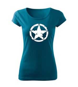 Жіноча футболка DRAGOWA зірка, бензиновий синій 150г/м2