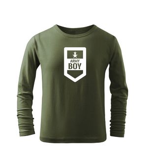 DRAGOWA Дитяча довга футболка Армійський хлопчик, оливкова