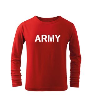 DRAGOWA Дитяча довга армійська футболка, червона