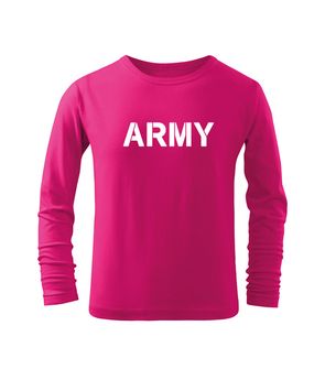 DRAGOWA Дитяча довга футболка Армія, рожева