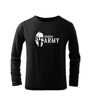 DRAGOWA Дитяча довга футболка Спартанська армія, чорна