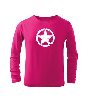 DRAGOWA Дитяча довга футболка Зірка, рожева