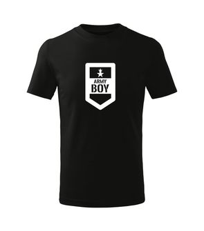 DRAGOWA Дитяча коротка футболка Армійський хлопчик, чорна
