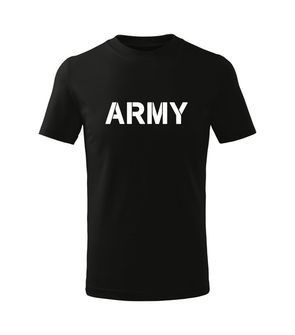 DRAGOWA Дитяча коротка армійська футболка, чорна