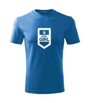 DRAGOWA Дитяча коротка футболка Армійська дівчинка, синя