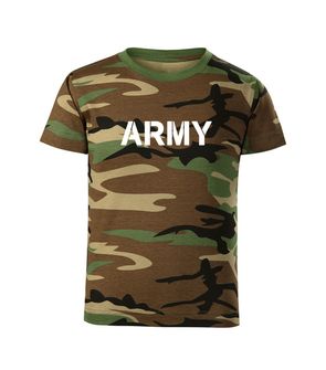 DRAGOWA Дитяча коротка армійська футболка, камуфляж