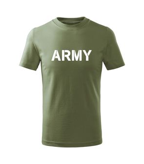 DRAGOWA Дитяча коротка армійська футболка, оливкова