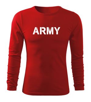 Армійська футболка DRAGOWA Fit-T з довгим рукавом, червона 160г/м2