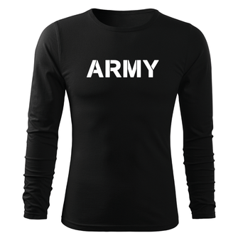 Армійська футболка DRAGOWA Fit-T з довгим рукавом, чорна 160г/м2