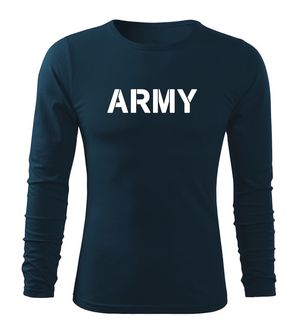 Армійська футболка DRAGOWA Fit-T з довгим рукавом, темно-синя 160 г/м2