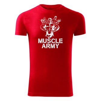 Фітнес-футболка DRAGOWA muscle army team, червона 180g/m2