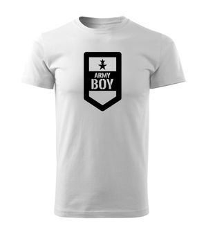 DRAGOWA коротка футболка армійська для хлопчика, біла 160г/м2