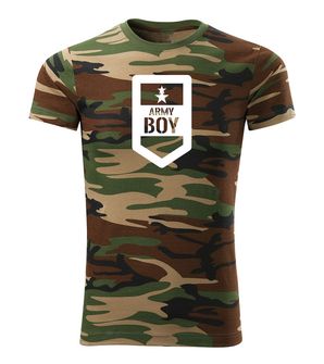 DRAGOWA коротка футболка армійська для хлопчика, камуфляж 160г/м2