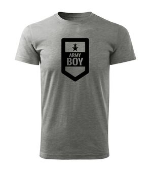 DRAGOWA коротка футболка армійська для хлопчика, сіра 160г/м2