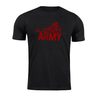 DRAGOWA коротка футболка спартанська армія RedNabis, чорна 160г/м2