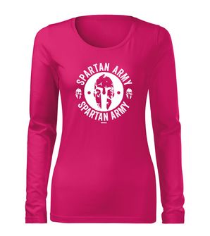 DRAGOWA Тонка жіноча футболка з довгим рукавом Archelaos, рожева 160г/м2