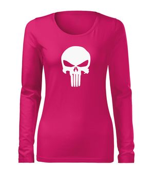 DRAGOWA Slim жіноча футболка з довгим рукавом каратель, рожева 160г/м2