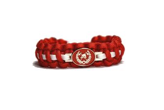 Паракордний браслет Гордий Пожежник, червоний, застібка на карабін шириною 1,9 см.