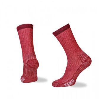 Шкарпетки TEKO Hiking MERINO eco HIKE 2.0, червоні