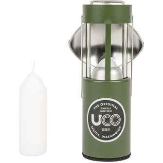 UCO Набір ліхтаря для свічок з рефлектором та чохлом з неопрену оливковий