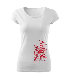 DRAGOWA жіноча коротка футболка Війна, біла 150г/м2