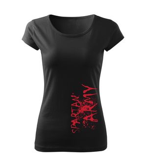 DRAGOWA жіноча коротка футболка RedWar, чорна 150г/м2