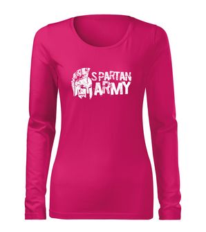 DRAGOWA Тонка жіноча футболка з довгим рукавом Ariston, рожева 160г/м2