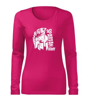 DRAGOWA Тонка жіноча футболка з довгим рукавом Leon, рожева 160г/м2