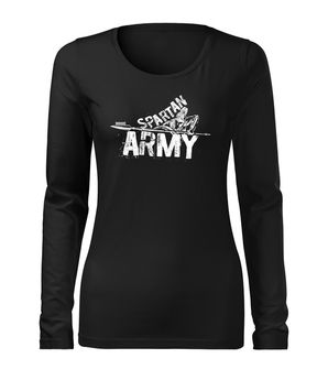 DRAGOWA Тонка жіноча футболка з довгим рукавом Nabis, чорна 160г/м2