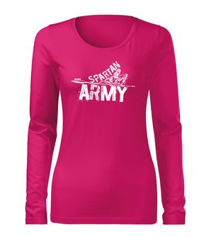 DRAGOWA Тонка жіноча футболка з довгим рукавом Nabis, рожева 160г/м2