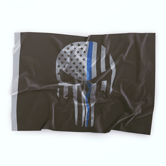 Прапор американського карателя WARAGOD Череп 150x90 см